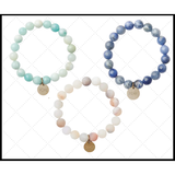 Serenity Stone Bracelets with Word Charms