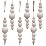 White Wooden Bead Ornaments