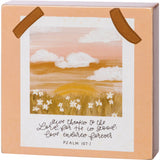"Give Thanks To The Lord" Block Sign