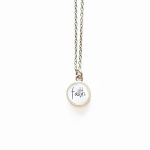 Just a Little Faith Necklace (Available in Gold or Silver Tones)