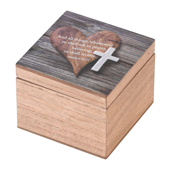 In All Things Matt. 21:22 Keepsake Box