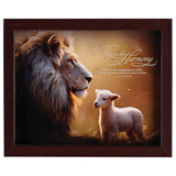 Peace Harmony Lion Lamb Framed Art