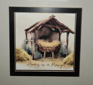 Away in a Manger Framed Print