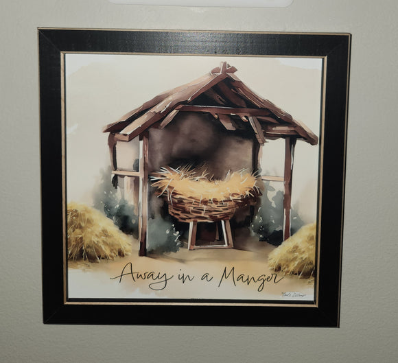 Away in a Manger Framed Print