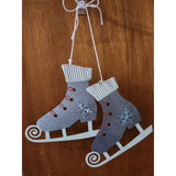 Galvanized Ice Skate Ornament, Large