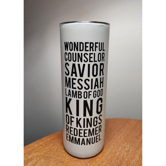 Names of Jesus Skinny Tumbler
