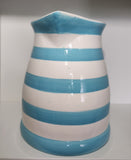Blue and White Stripe Pitcher