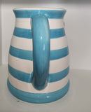 Blue and White Stripe Pitcher