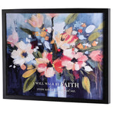 Walk By Faith Floral Framed Wall Art