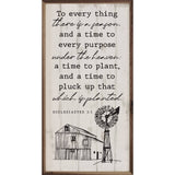 "To Everything There Is A Season" Rustic Sign