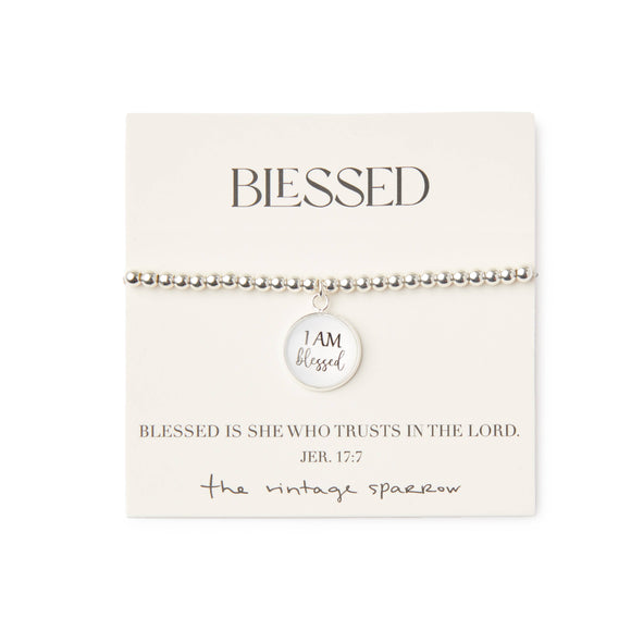 I AM Blessed Silver Bracelet