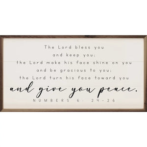 And Give You Peace, Numbers 6:24-26