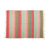 Striped Sofa Throw with Tassels