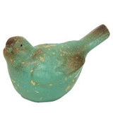 Antiqued Blue Resin Bird