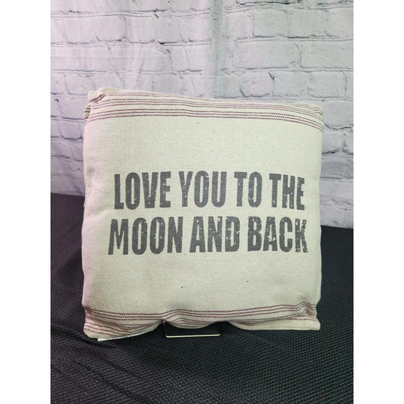 Feedsack Pillow - Love You To The Moon and Back