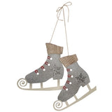 Galvanized Ice Skate Ornament, Large