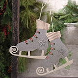 Galvanized Ice Skate Ornament, Large