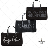 Black Canvas Tote Bags