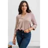 Kara, Double Chest Pocket Woven Top