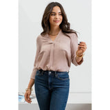 Kara, Double Chest Pocket Woven Top