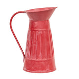 Mini Distressed Ribbed Metal Water Pitchers