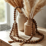 Natural Bead Tassel Tied Garland