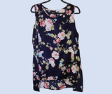 Floral Print Sleeveless Blouse