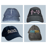 Denim & Cotton Ball Caps