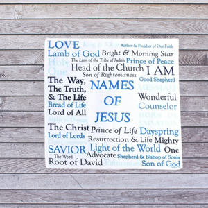 Prayer Cloth, "Names Of Jesus" - 17"x17"