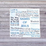 Prayer Cloth, "Names Of Jesus" - 17"x17"