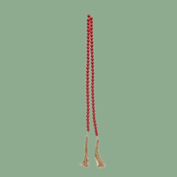 Red Wooden Bead Garland