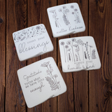 Wildflower Coasters - Set of 4