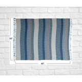 Striped Sofa Throws with Tassels