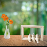 Bird Trio Peeking Mirror