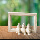 Bird Trio Peeking Mirror