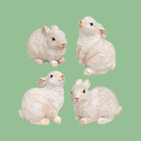 White Resin Bunnies