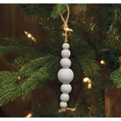 White Wooden Bead Ornaments