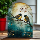 Winter Birds Holiday Wood Arch-Christmas Decor Sitter