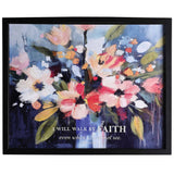 Walk By Faith Floral Framed Wall Art