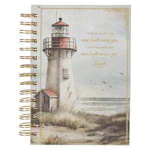 Wirebound Journal, Lighthouse - "I Will Carry You" Isa. 46:4