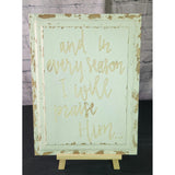 Praise Him Carved Sign