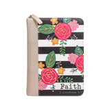 Zippered Journal: Black & White Floral