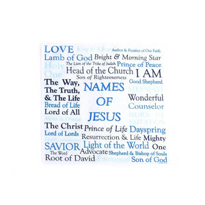 Prayer Cloth, "Names Of Jesus" - 17"x17"