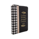 Zippered Journal: Houndstooth with Gold