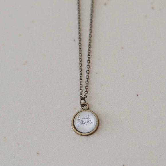 Just a Little Faith Necklace (Available in Gold or Silver Tones)