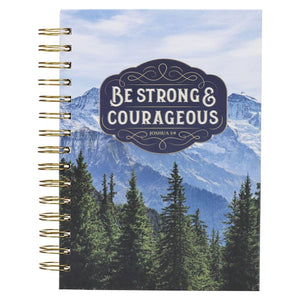 Wirebound Journal,  Trees - "Be Strong & Courageous", Josh. 1:9