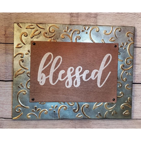 Blessed Tin Plaque