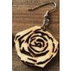Wood Rose Earrings